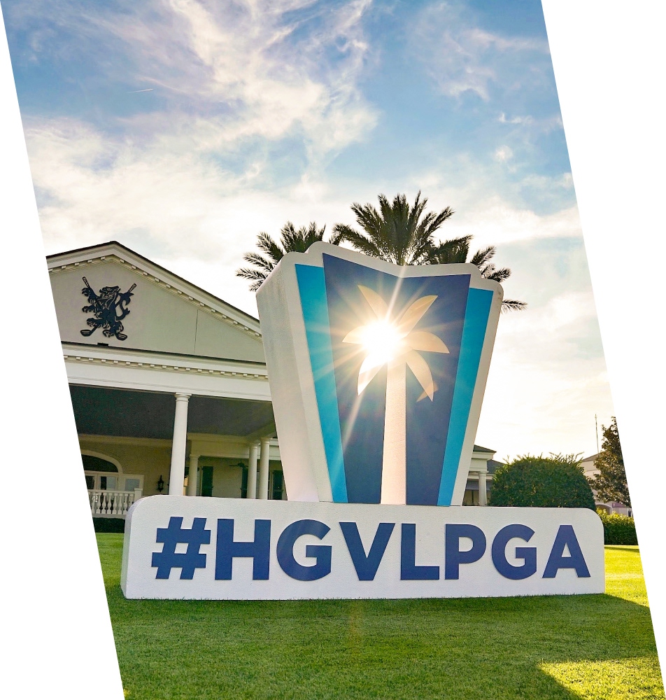 outside shot of hgvpgla logo on grass