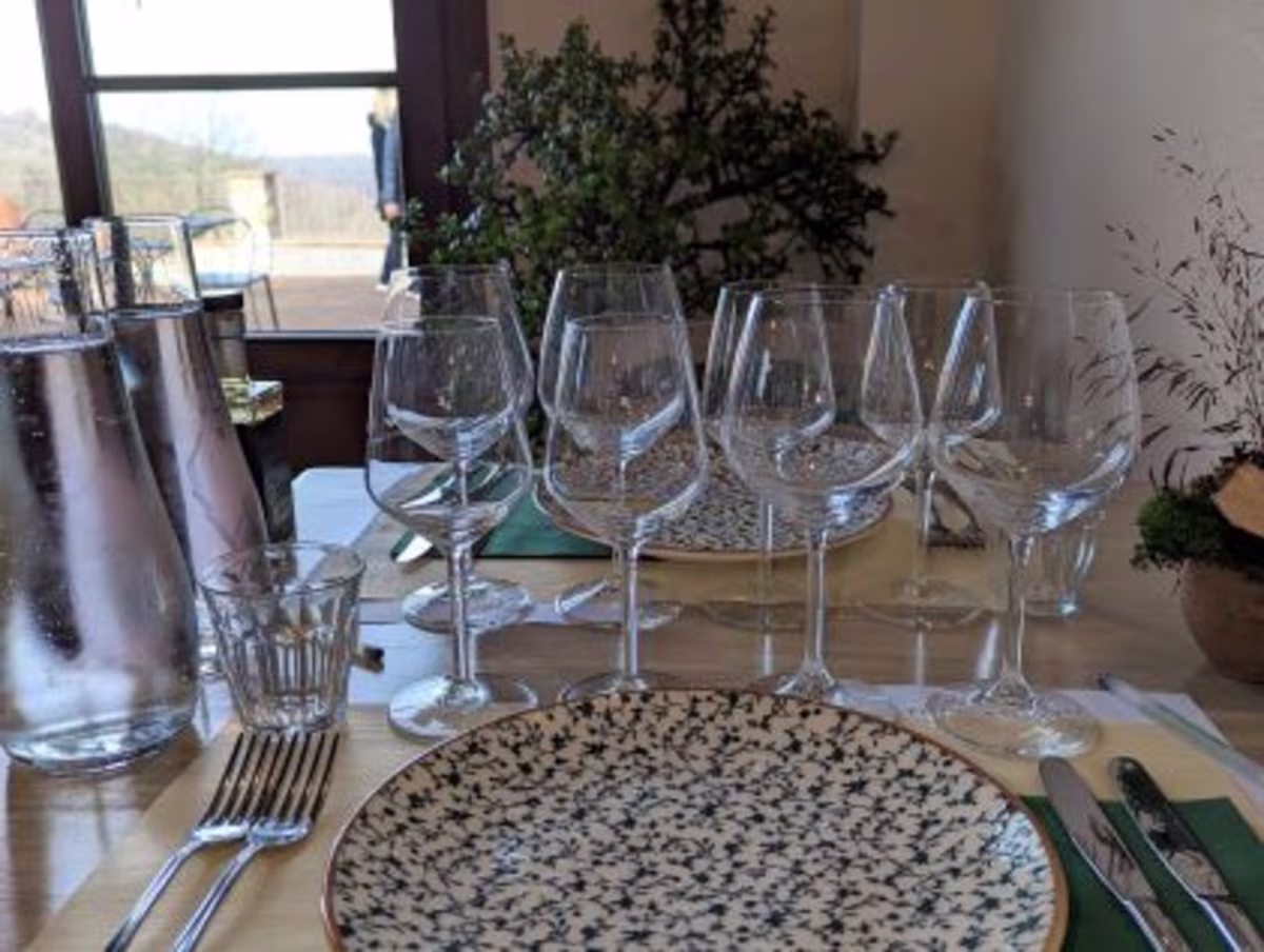 A wine tasting at a winery in Tuscany, Italy, near Borgo alle Vigne, a Hilton Grand Vacations Club