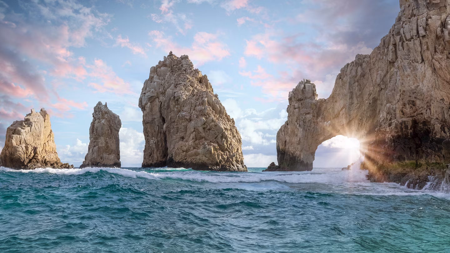 Sailboats in a bay of Catalina Island, California