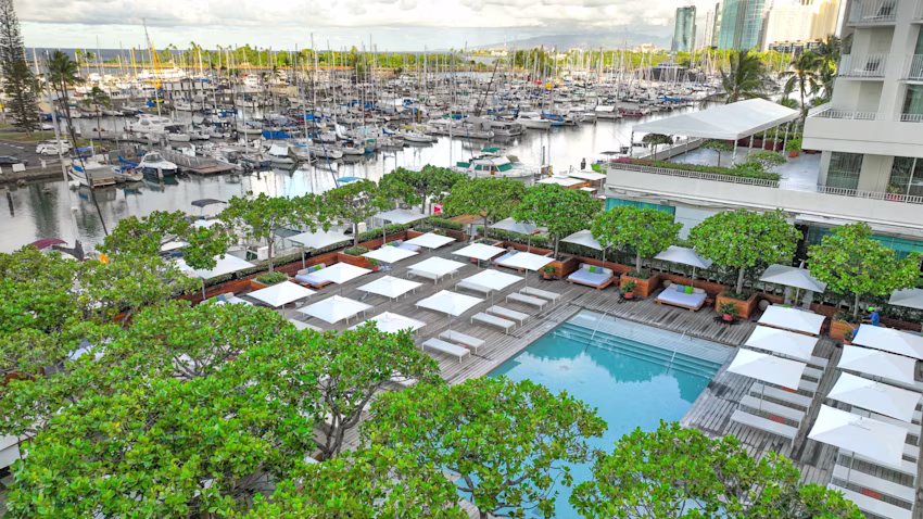 Image > Resort > Hawaii > The Modern, a Hilton Vacation Club > Gallery > HI-TMH-EXT-AERIAL-POOL-2023-003.jpg