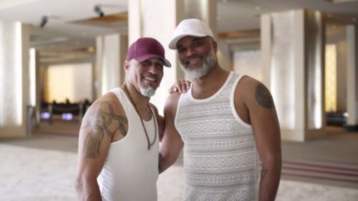 Hilton Grand Vacations Members, posing Las Vegas vacation, Elara, a Hilton Grand Vacations Club, Nevada.