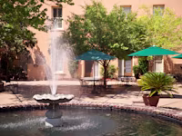Daytime courtyard view of Lodge Alley Inn, a Hilton Vacation Club 