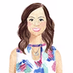 Painted sketch of Apryl S.