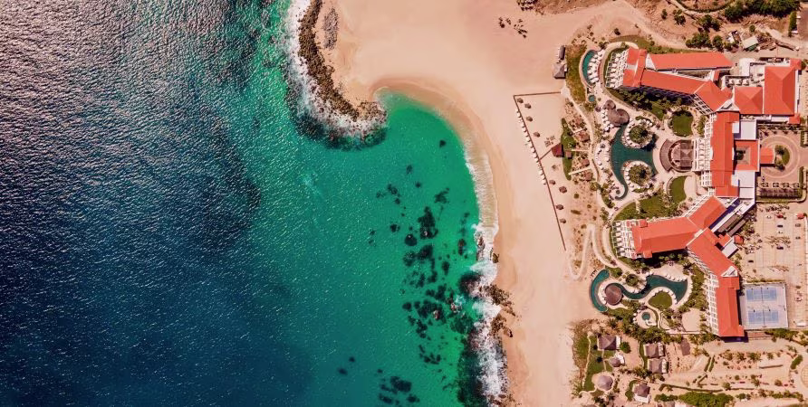 Aerial image, La Pacifica Los Cabos, a Hilton Club, Mexico. 