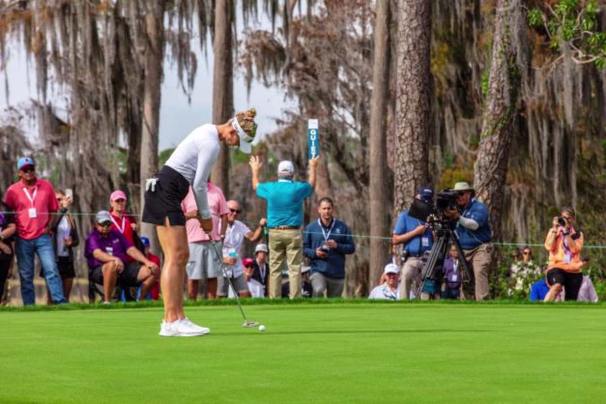 LPGA athlete on course, Hilton Grand Vacations Tournament of Champions, Orlando, Florida.
