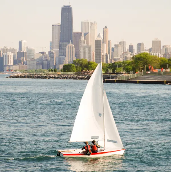 Boating on Lake Michigan
