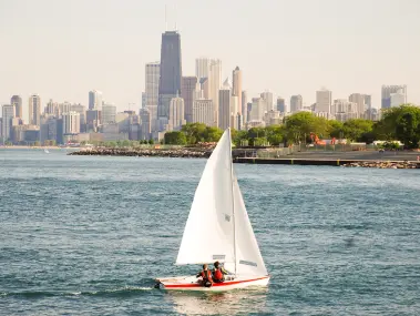 Boating on Lake Michigan